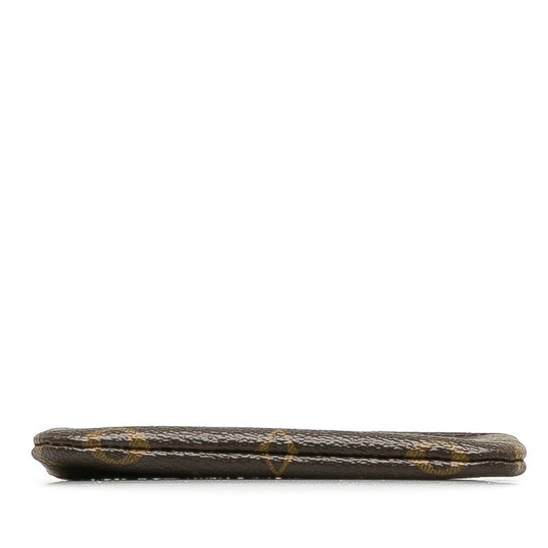 Louis Vuitton Monogram Pocket Crane Coin Case Keycase M62650 Brown PVC Leather Lady Louis Vuitton