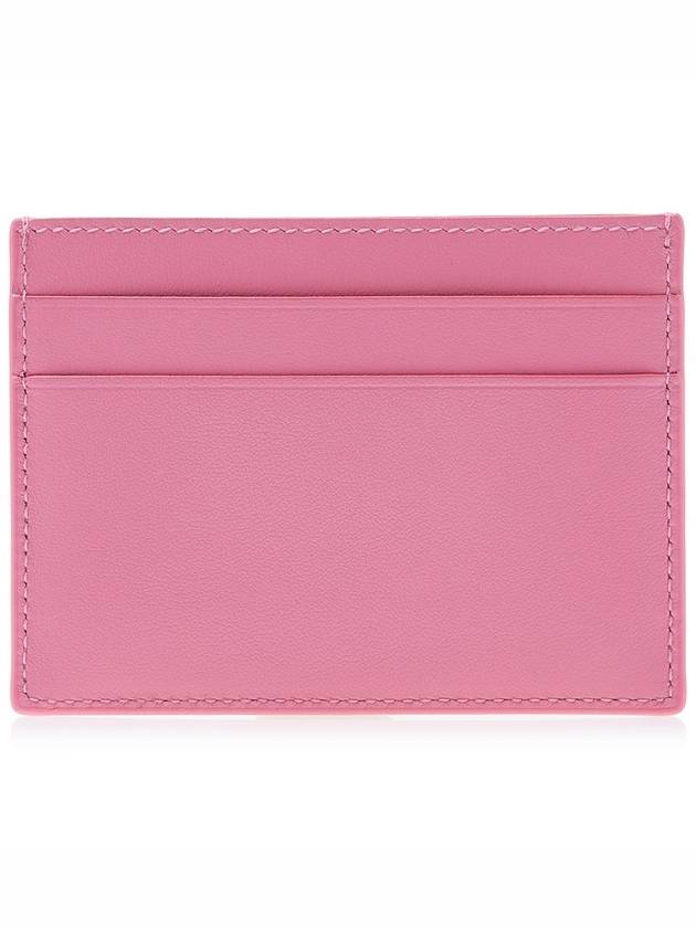 Luxury Balenciaga Trending 2026 Logo Calfskin Card Wallet Pink