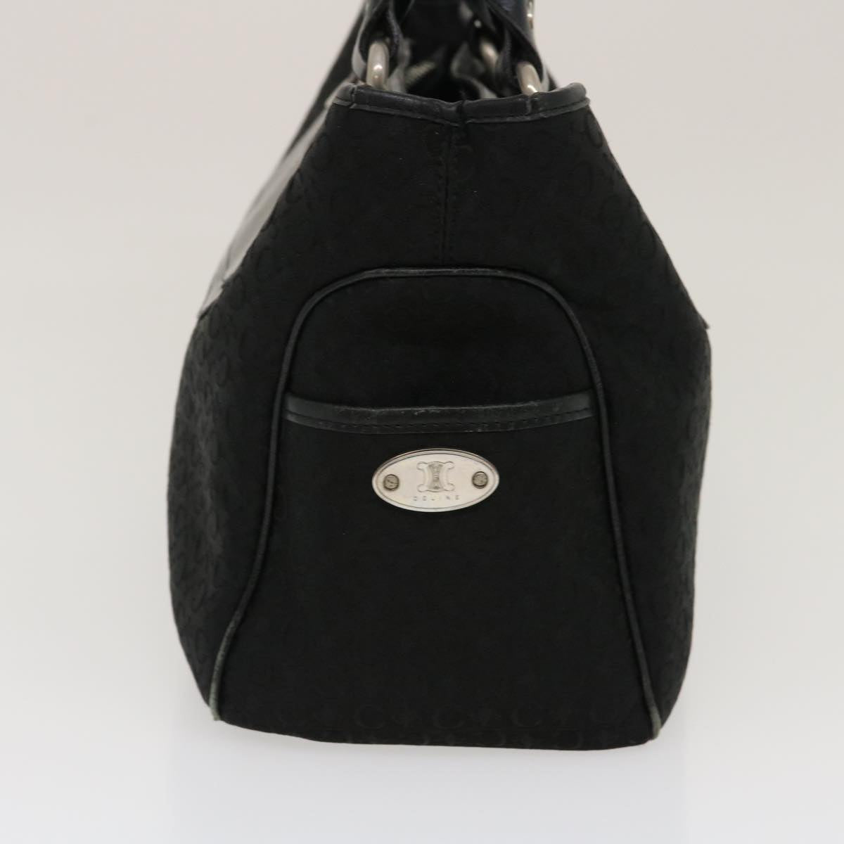 Luxury CELINE C Macadam Canvas Tote Bag Buggy Bag Black fm1376