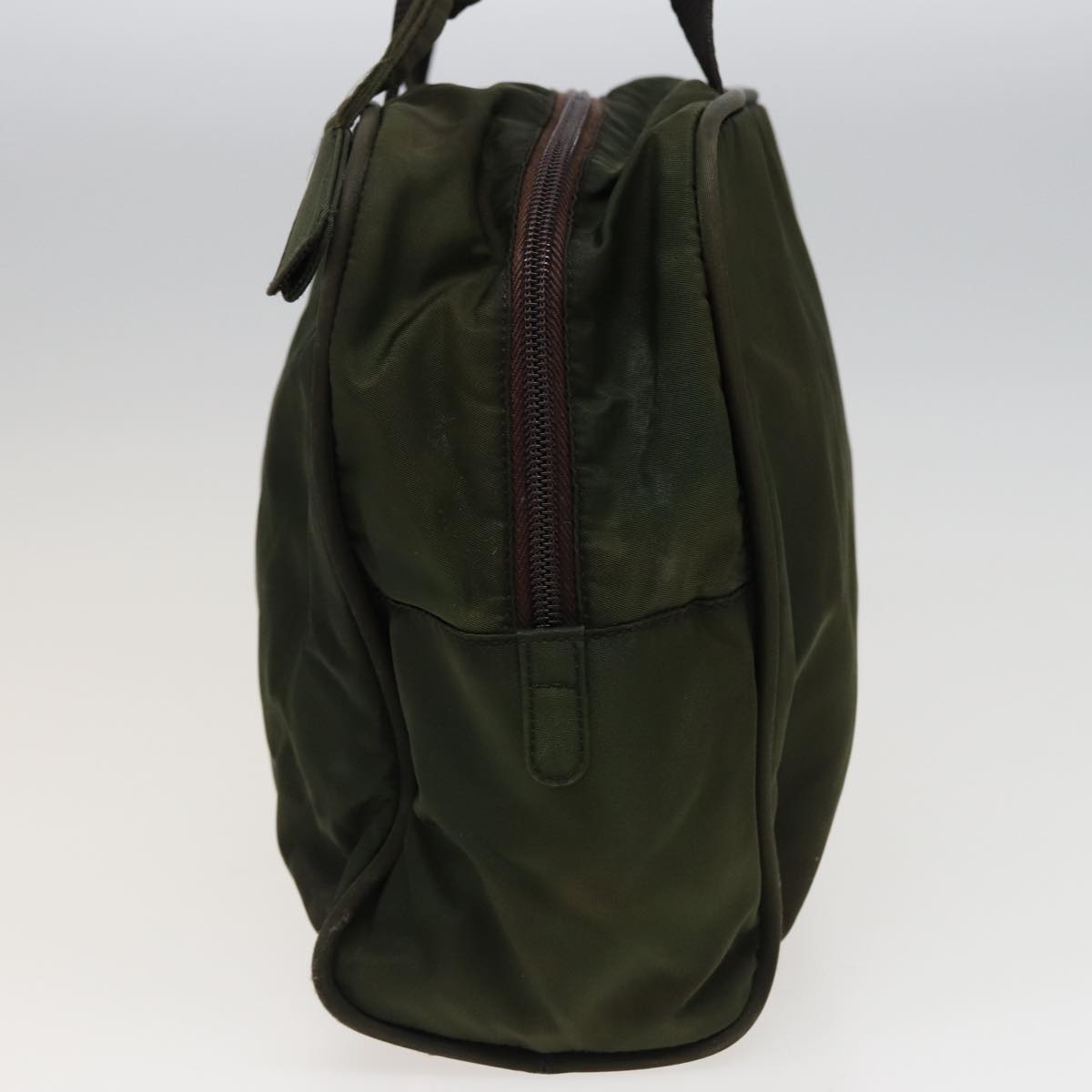 PRADA Hand Bag Nylon Khaki Auth