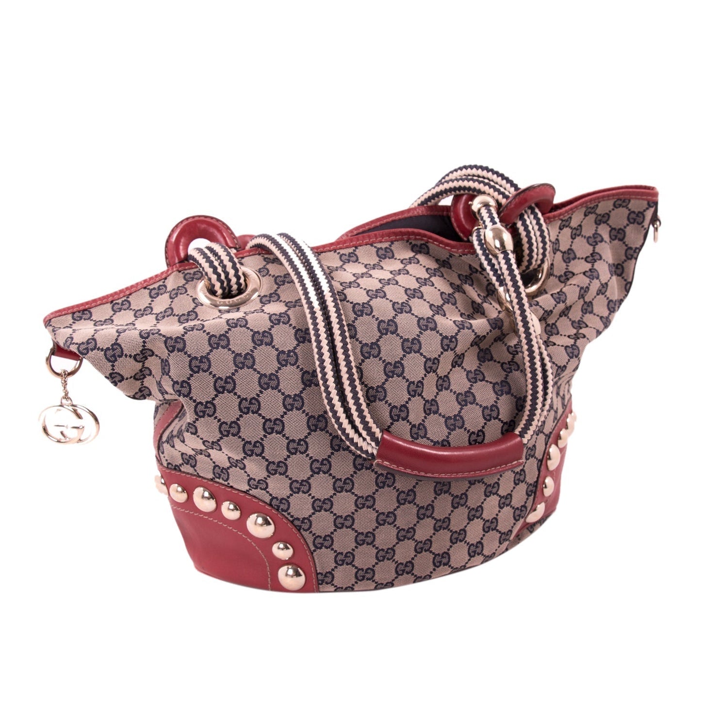 Gucci Leather Canvas Shoulder Bag Style 31