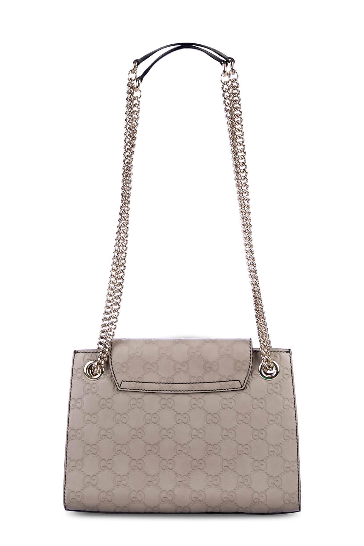 Gucci Guccissima Grey Leather Chain Shoulder Bag Style 2