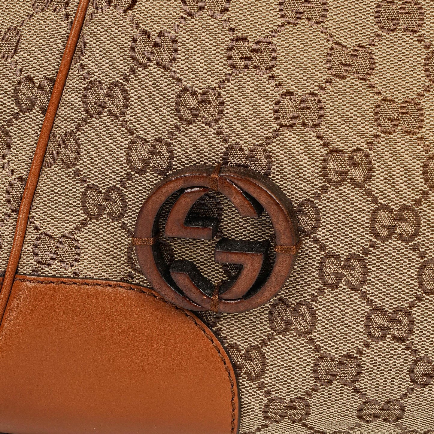 Gucci Medium Brick Lane Brown Monogram Tote Bag