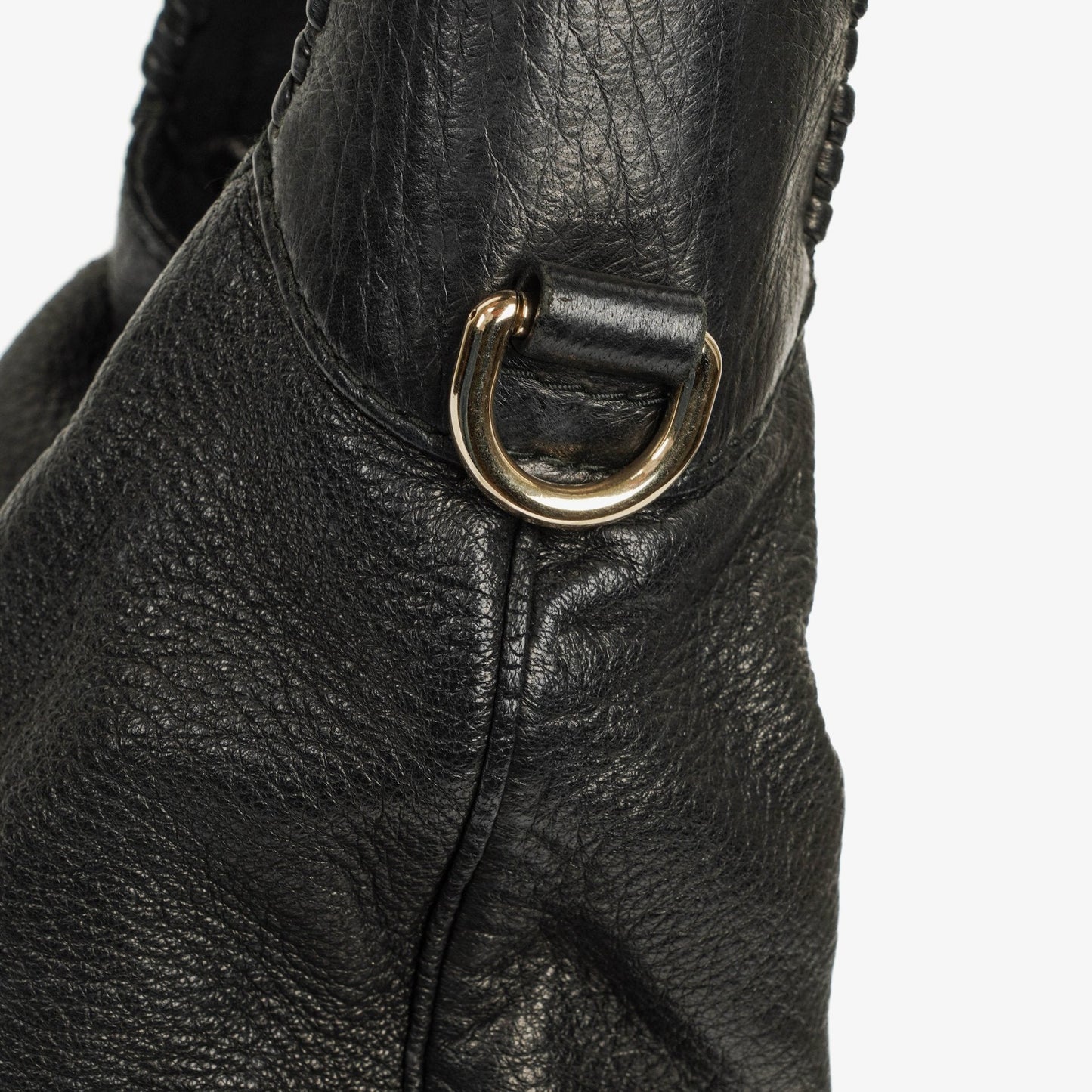 Gucci New Jackie Black Pebbled Leather Bag