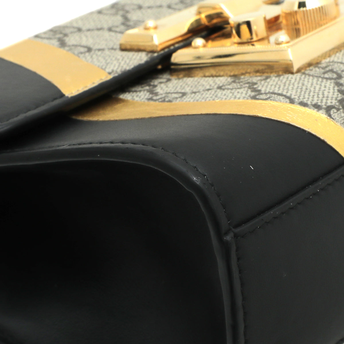 Gucci Leather Canvas Shoulder Bag