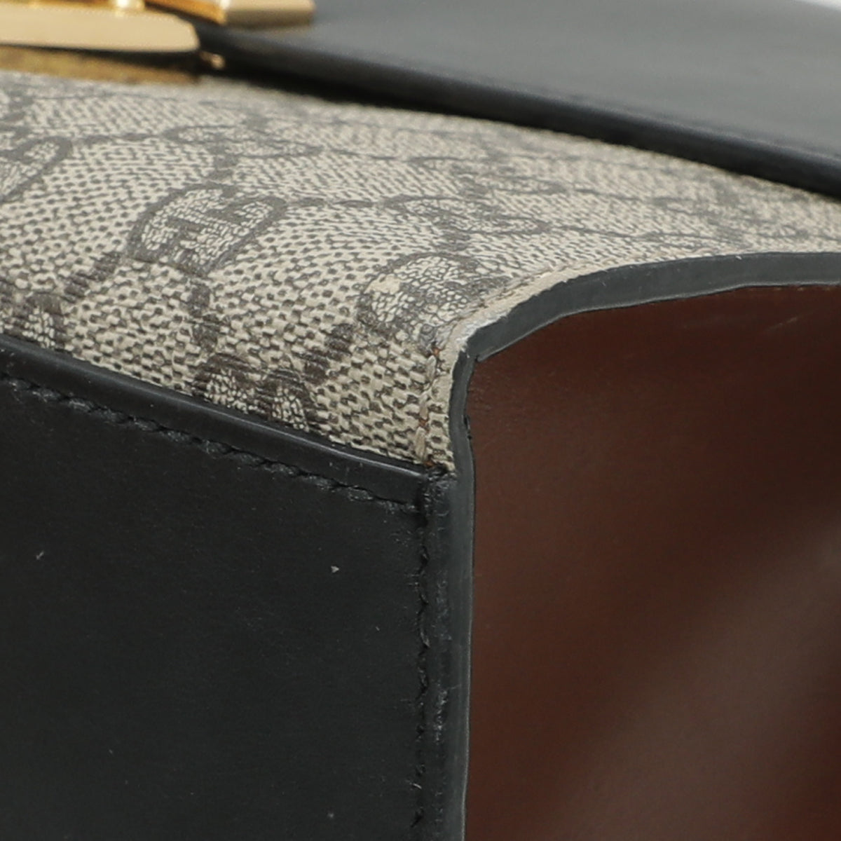 Gucci Leather Canvas Shoulder Bag