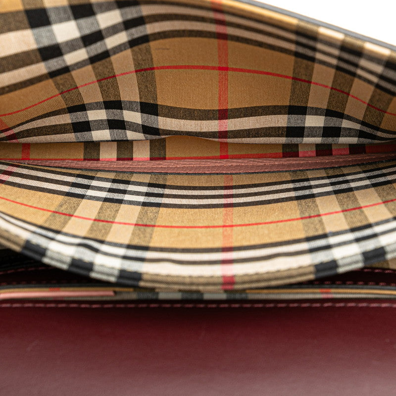 Burberry Macken Nova Check Leather Shoulder Bag