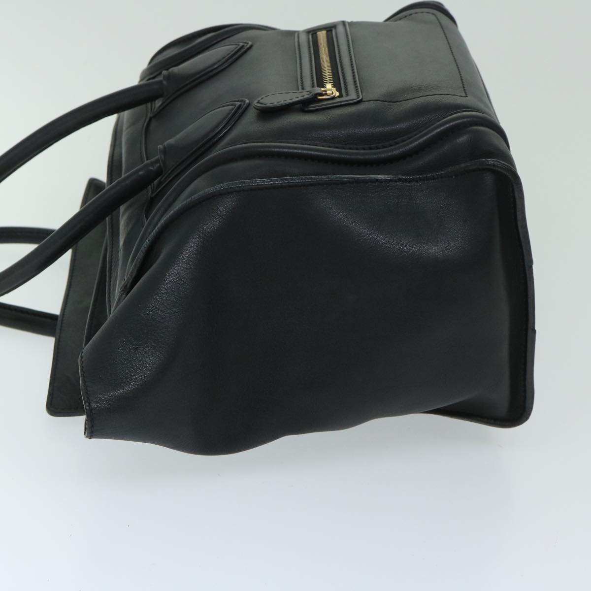 Luxury CELINE Luggage Phantom Tote Bag Leather Black hk1138