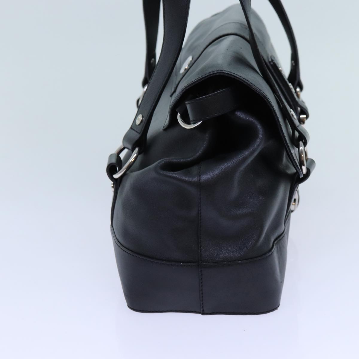 Luxury CELINE Shoulder Bag Leather Black hk1202