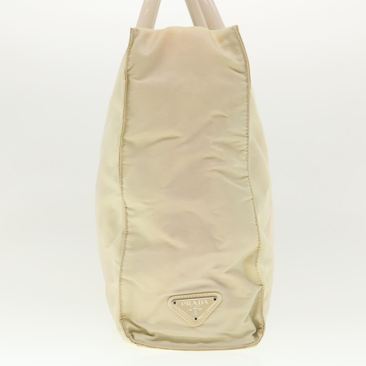 Prada Hand Bag Nylon Beige