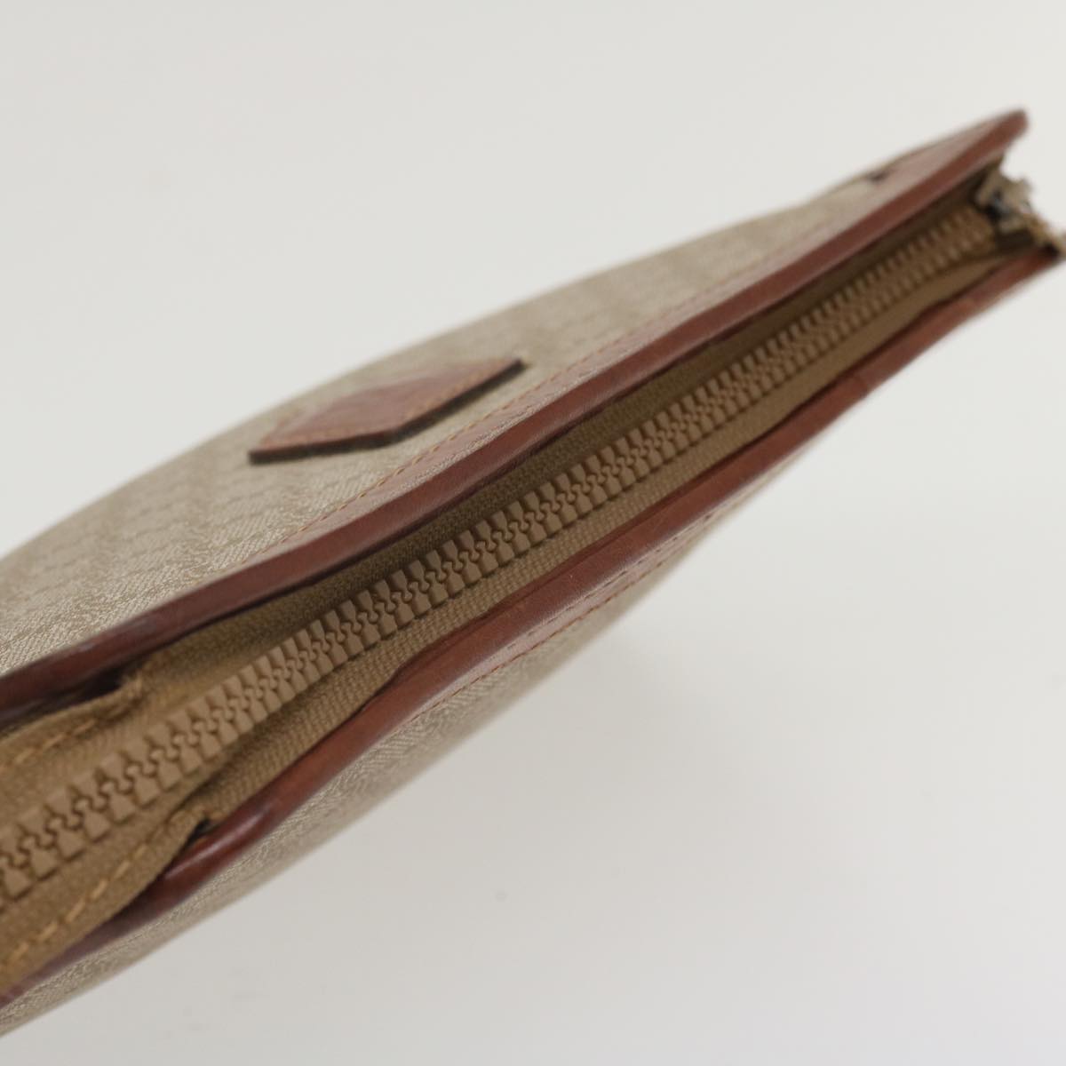 Luxury CELINE Macadam Canvas Clutch Bag PVC Leather Beige im411
