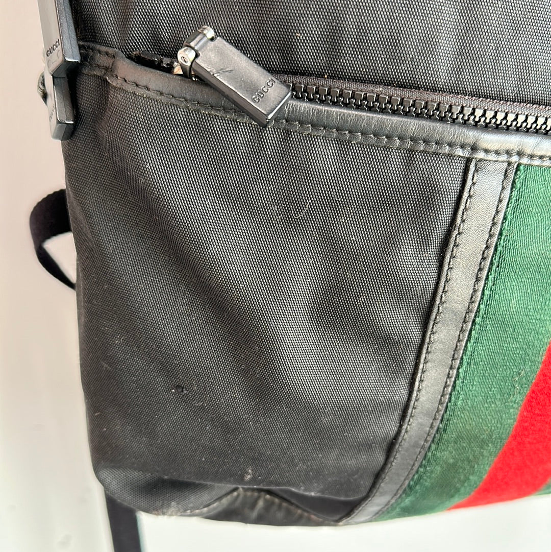 Gucci Web Nylon Backpack Style 1