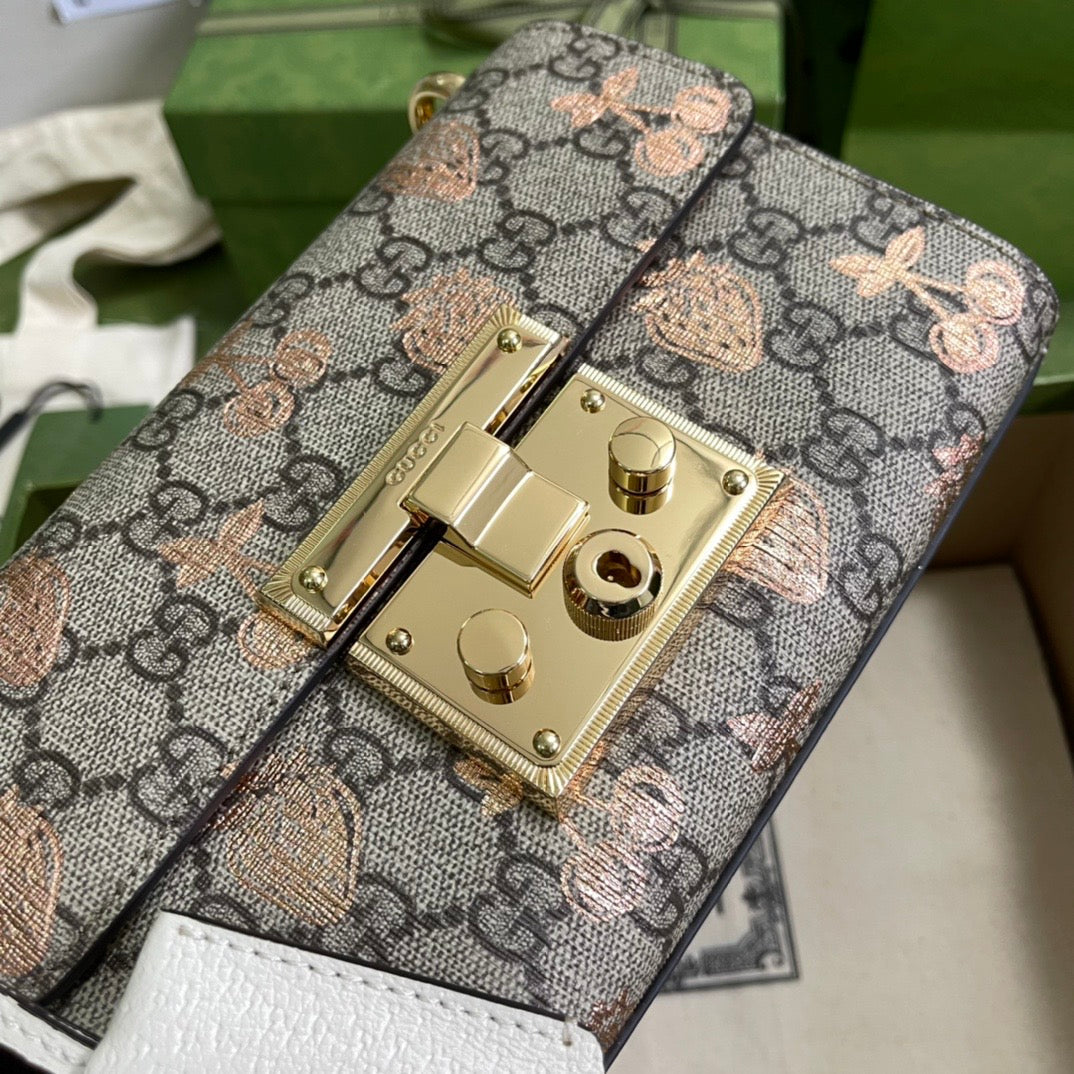 Gucci Padlock Leather Monogram Shoulder Bag Style 2