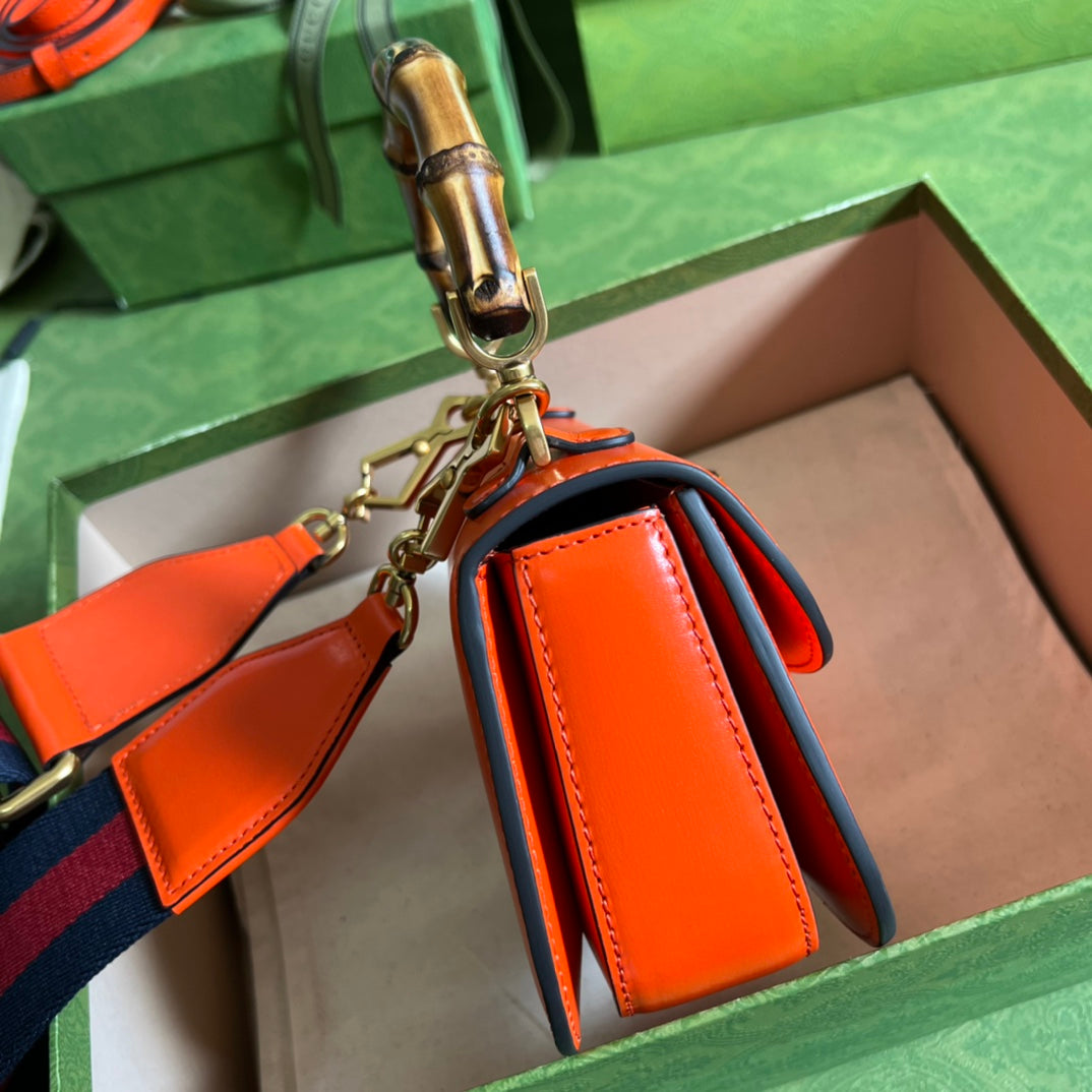 Gucci Bamboo Leather Shoulder Bag Style 18