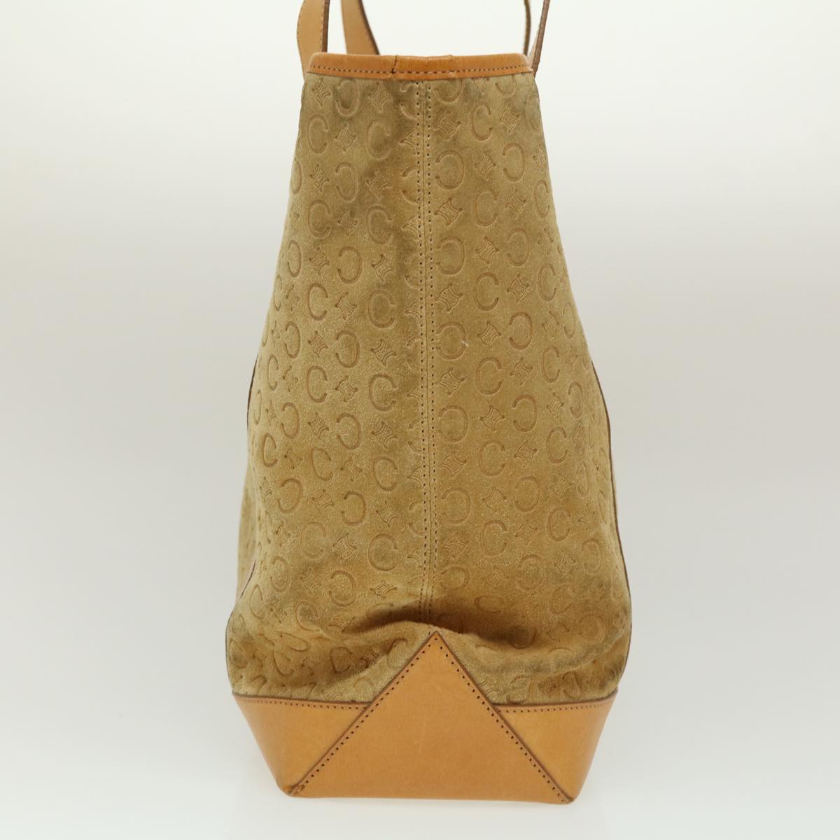 Luxury CELINE C Macadam Canvas Tote Bag Suede Beige ai599