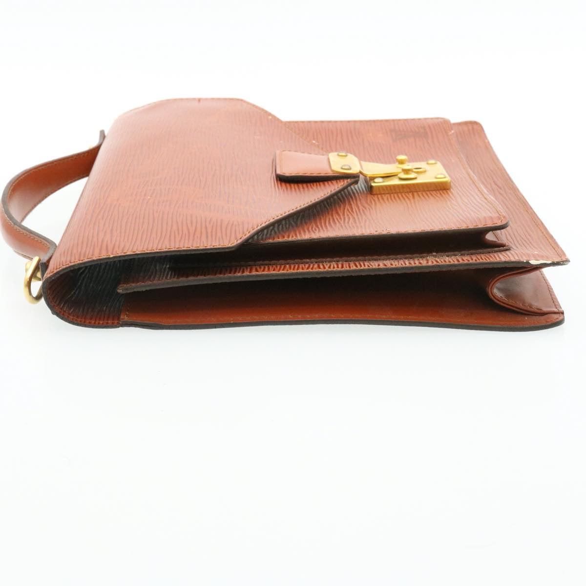 LOUIS VUITTON Epi Monceau Hand Bag Brown M52123 LV ai619