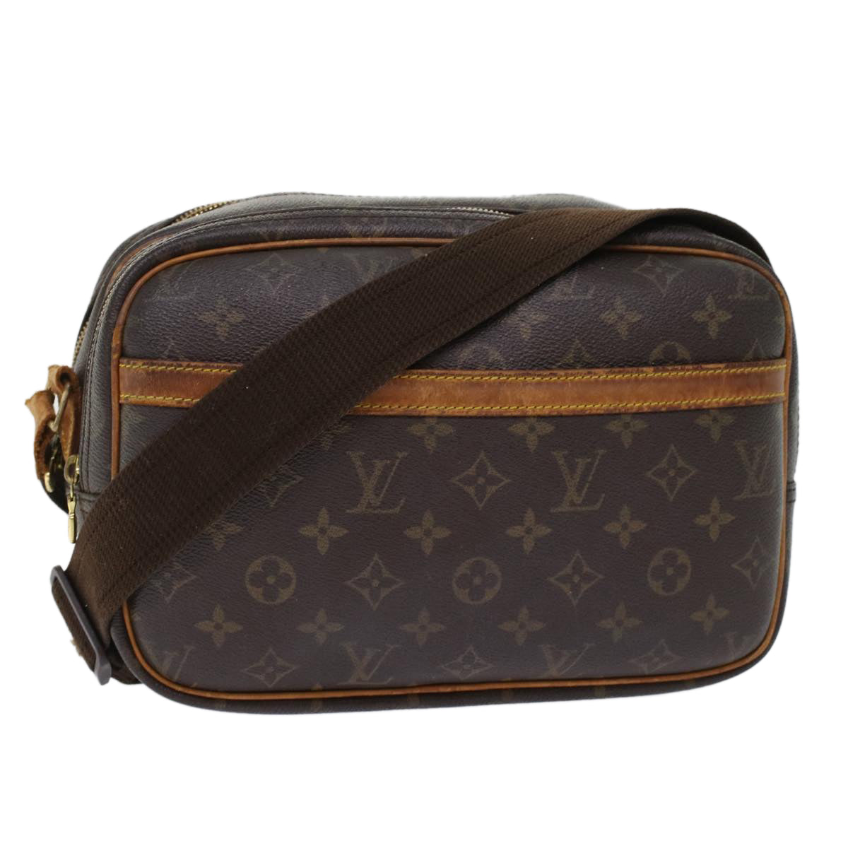 LOUIS VUITTON Monogram Reporter PM Shoulder Bag LV ki3178