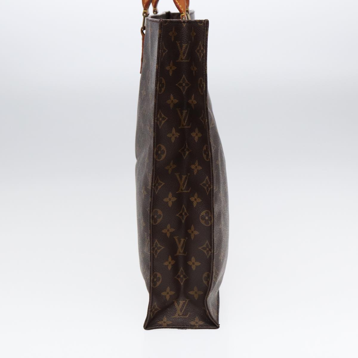 LOUIS VUITTON Monogram Sac Plat Hand Bag LV Auth ki4734