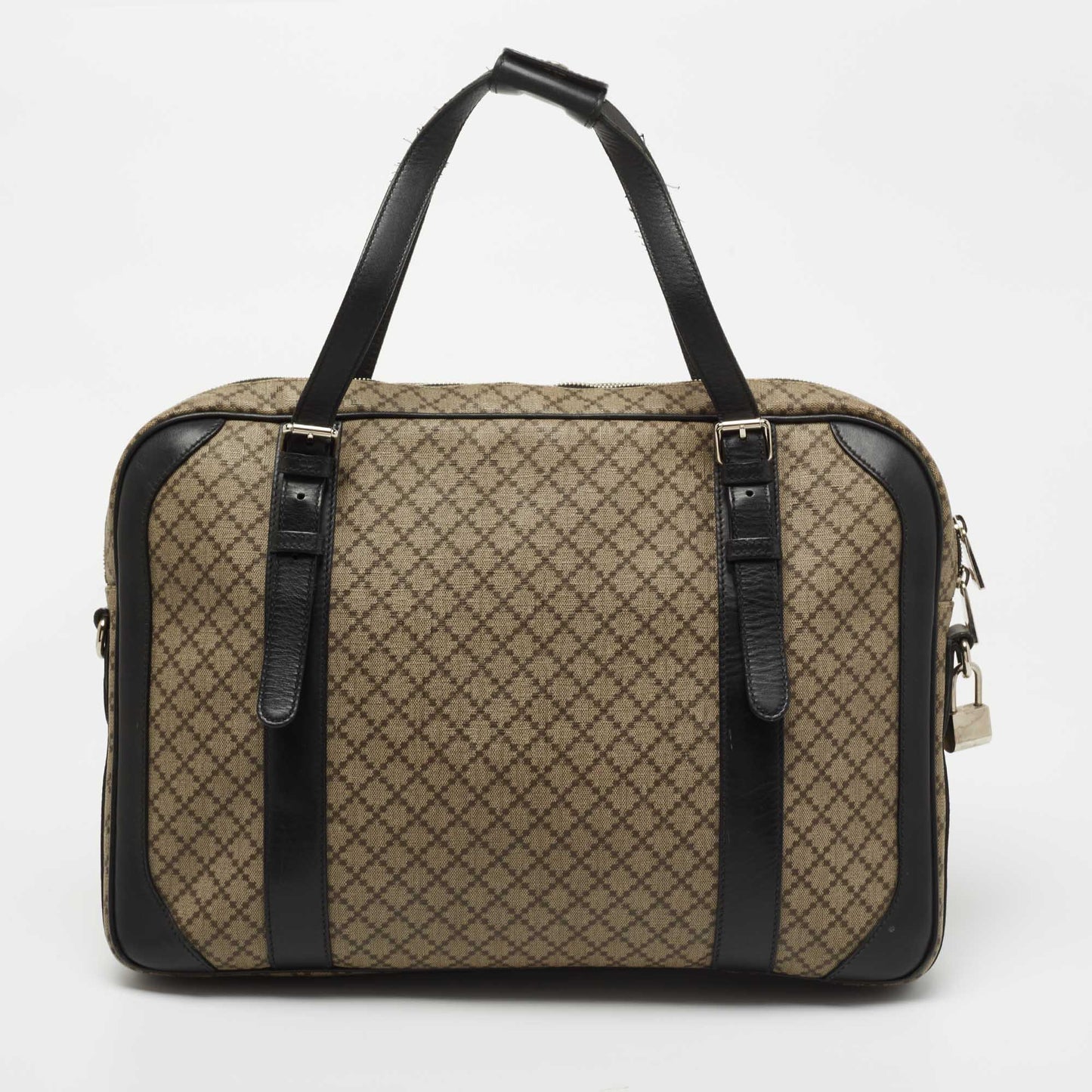 Gucci Lou Leather Canvas Handbag