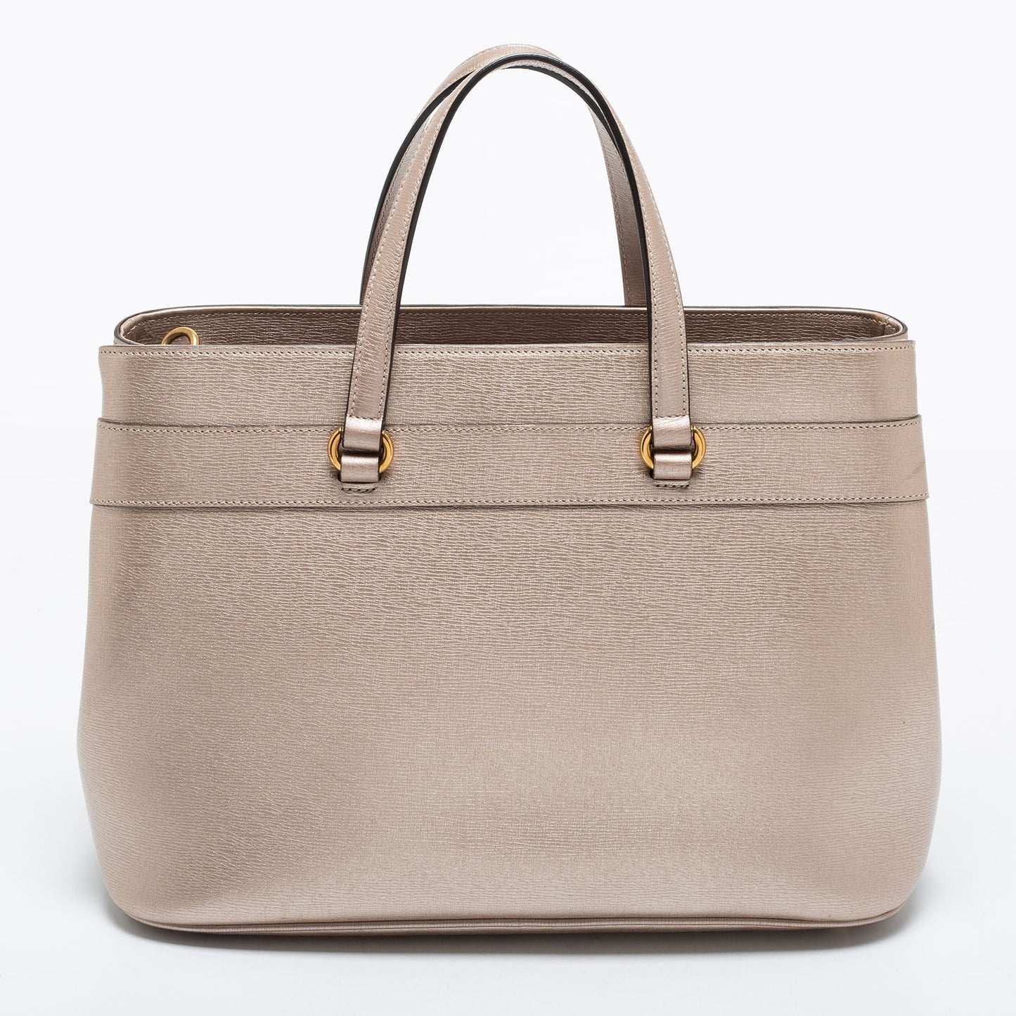Gucci Lou Leather Top Handle Tote