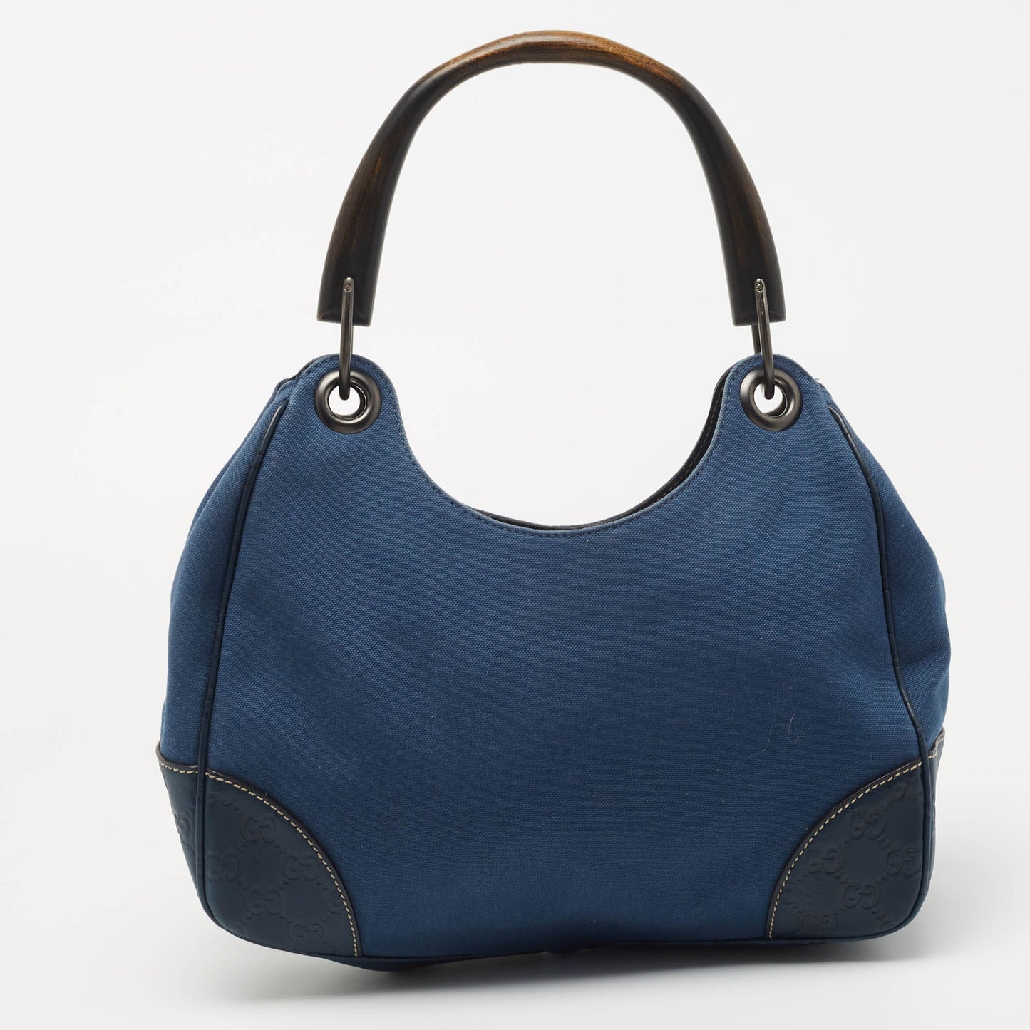 Gucci Lou Leather Canvas Shoulder Bag