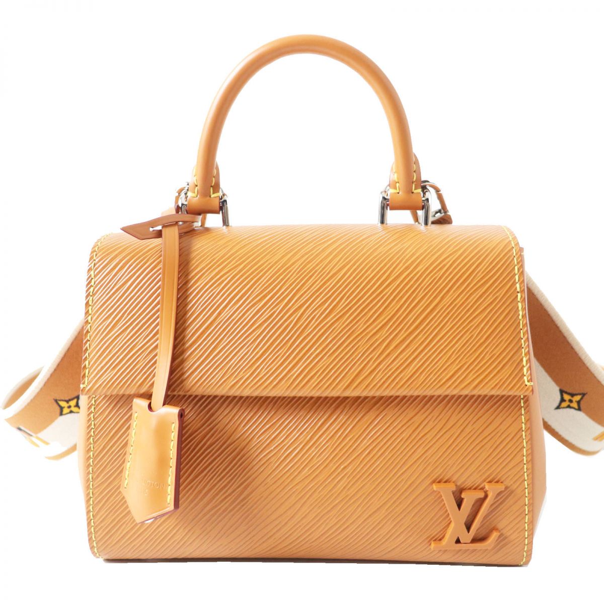 LOUIS VUITTON Shoulder Bag Epi Leather golden honey Cluny BB