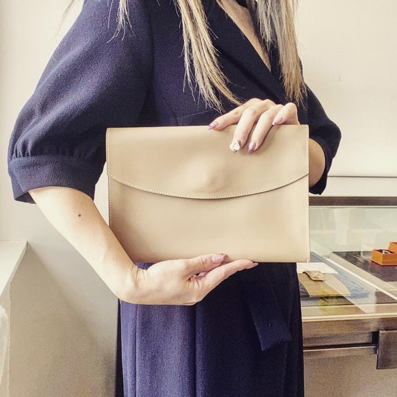 Luxury Hermes leather clutch