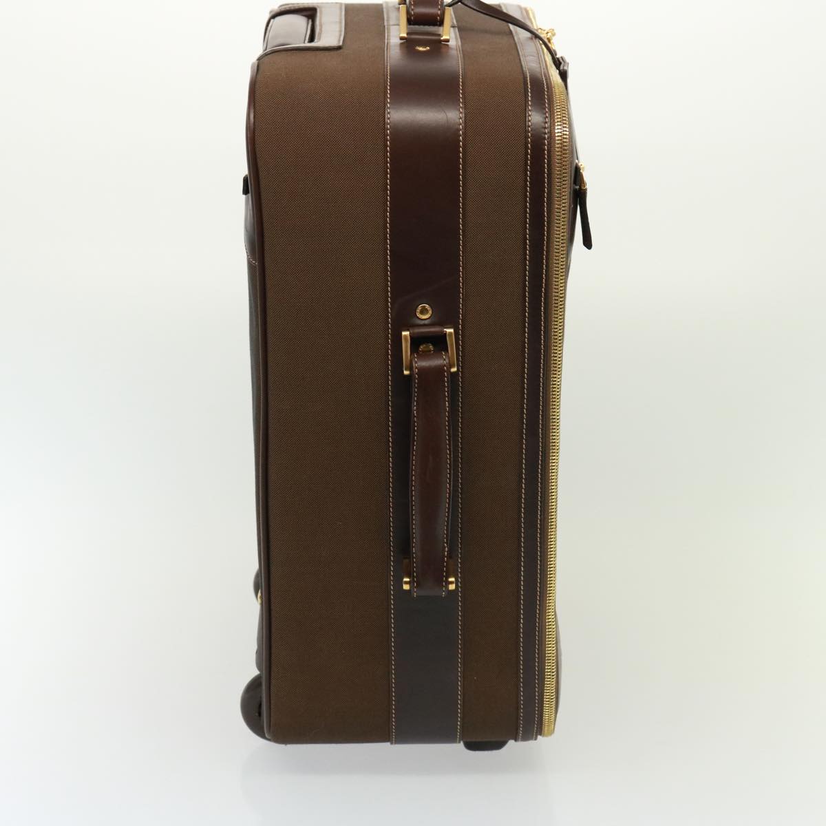 PRADA suitcase Canvas Brown Auth mr228
