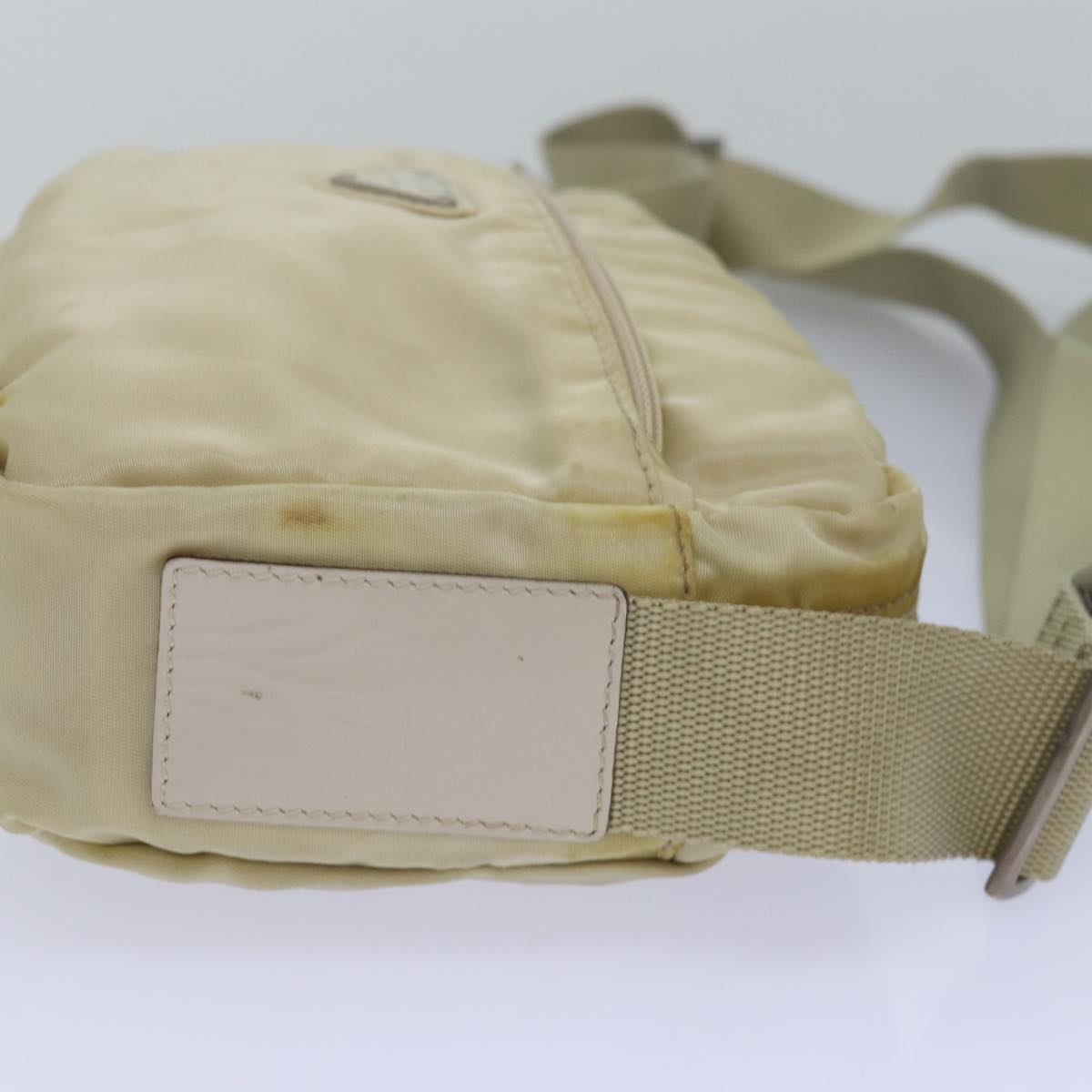 PRADA Shoulder Bag Nylon Beige Auth