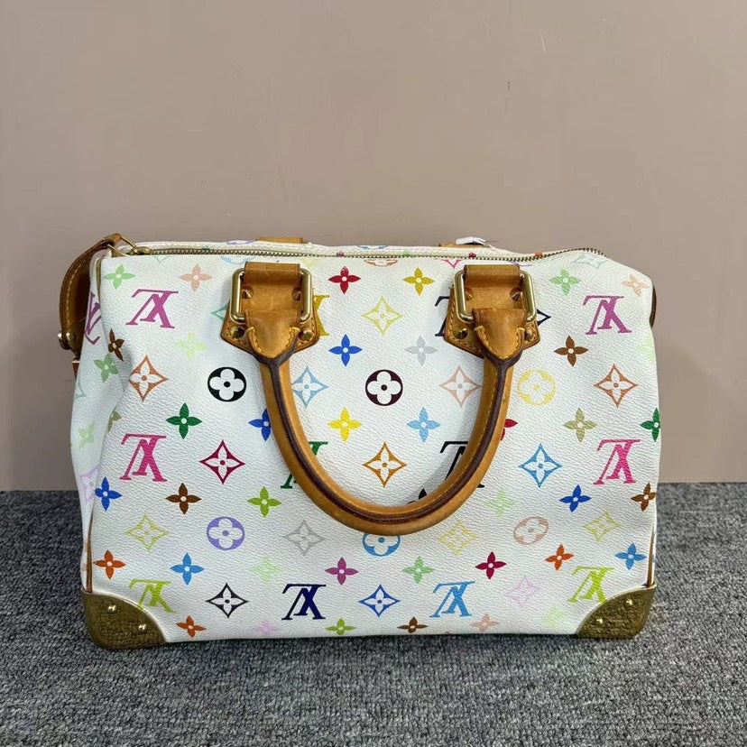 Louis Vuitton Multicolor White Monogram Canvas Bag