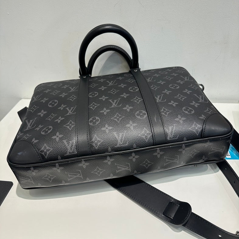 Louis Vuitton Monogram Shadow Tote Bag in Black Leather Crossbody
