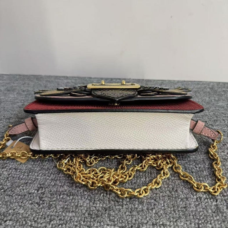 Burberry Animal Motif Multicolor Chain Crossbody Bag