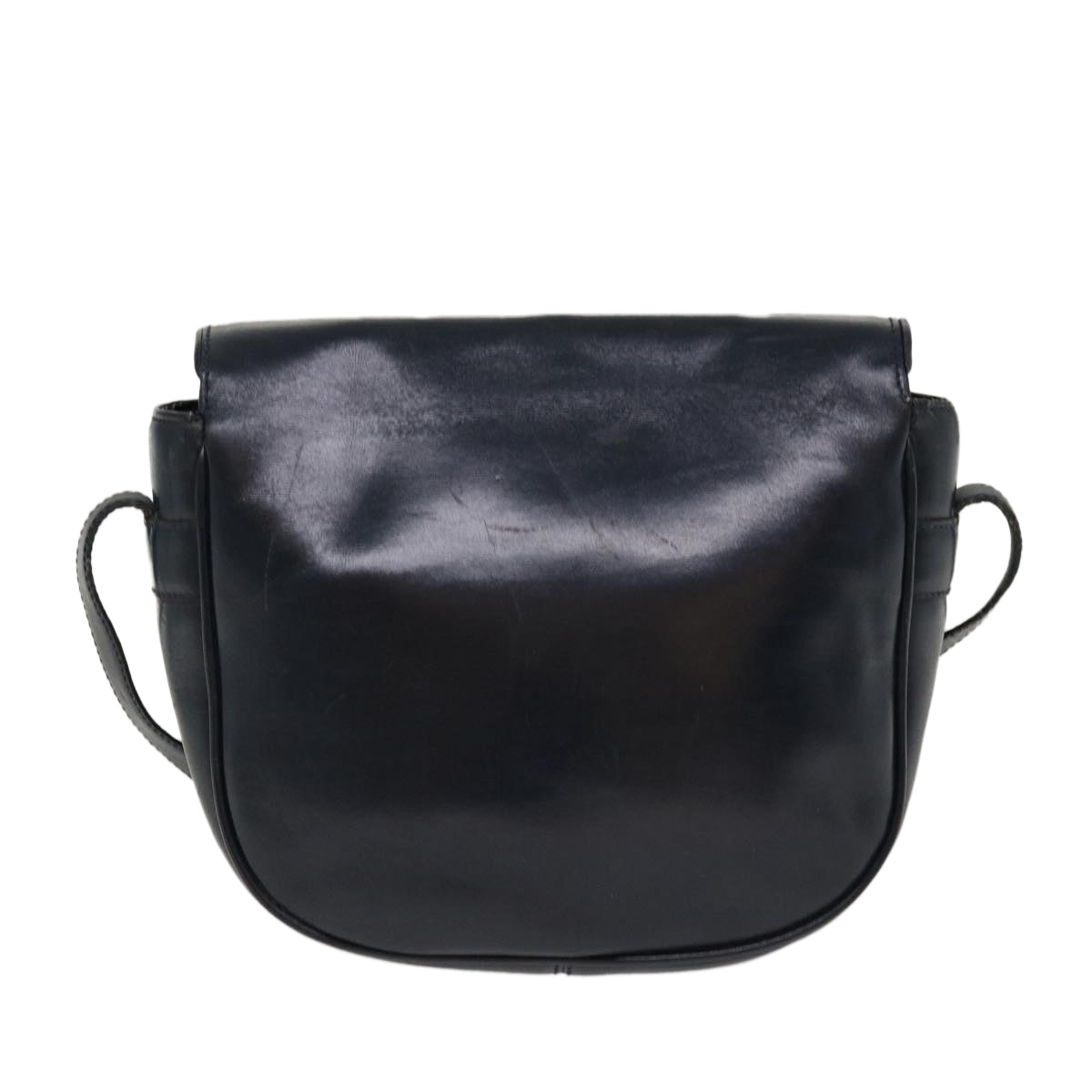 Luxury CELINE Shoulder Bag Leather Navy rd5176