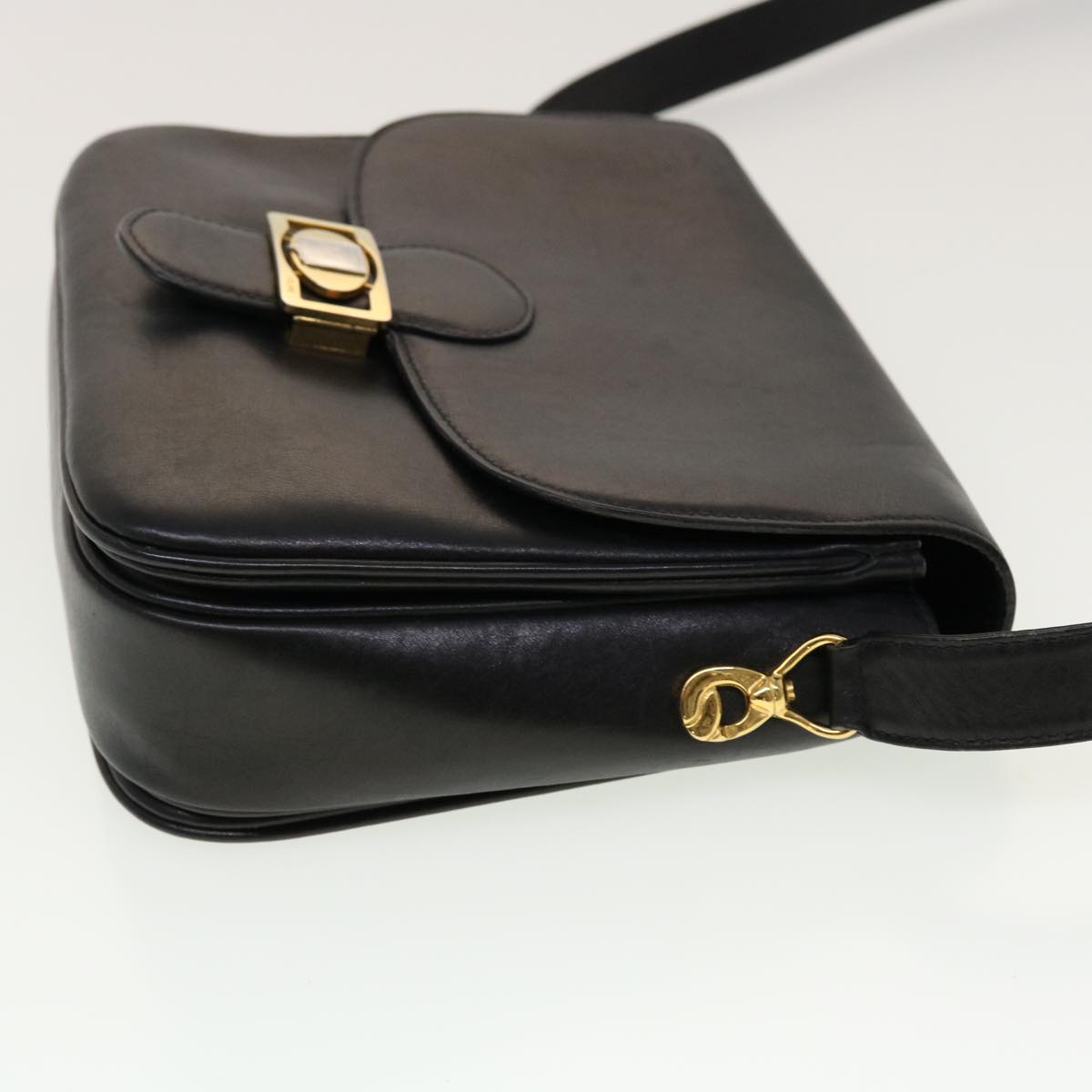 Luxury CELINE Horse Carriage Shoulder Bag Leather Black rd5252