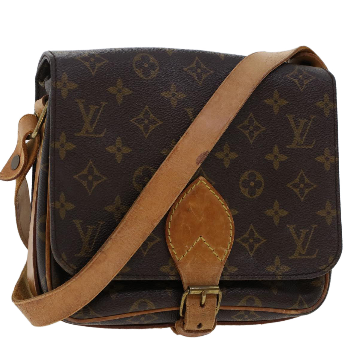 LOUIS VUITTON Monogram Cartouchiere MM Shoulder Bag LV rd5500