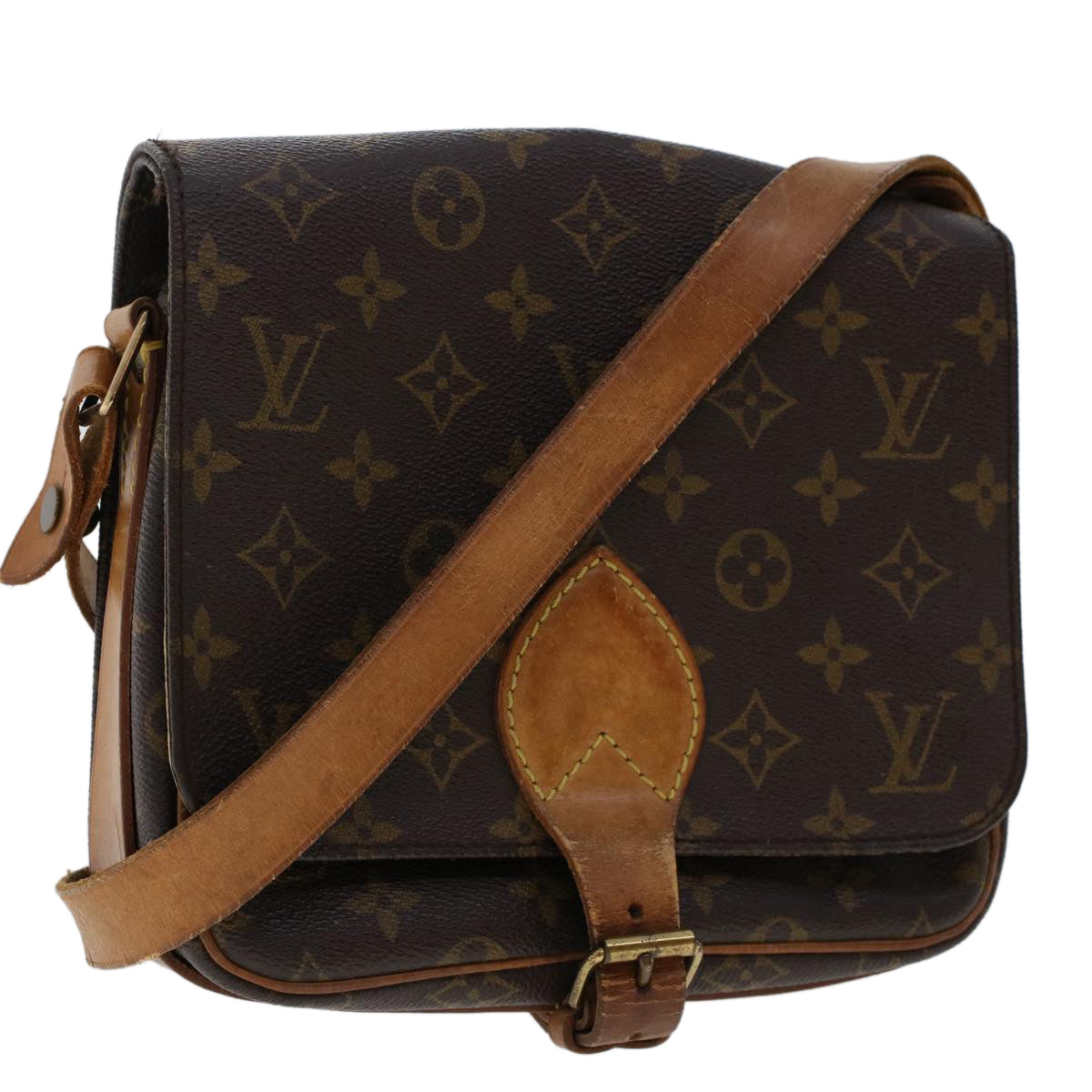 LOUIS VUITTON Monogram Cartouchiere MM Shoulder Bag LV rd5501