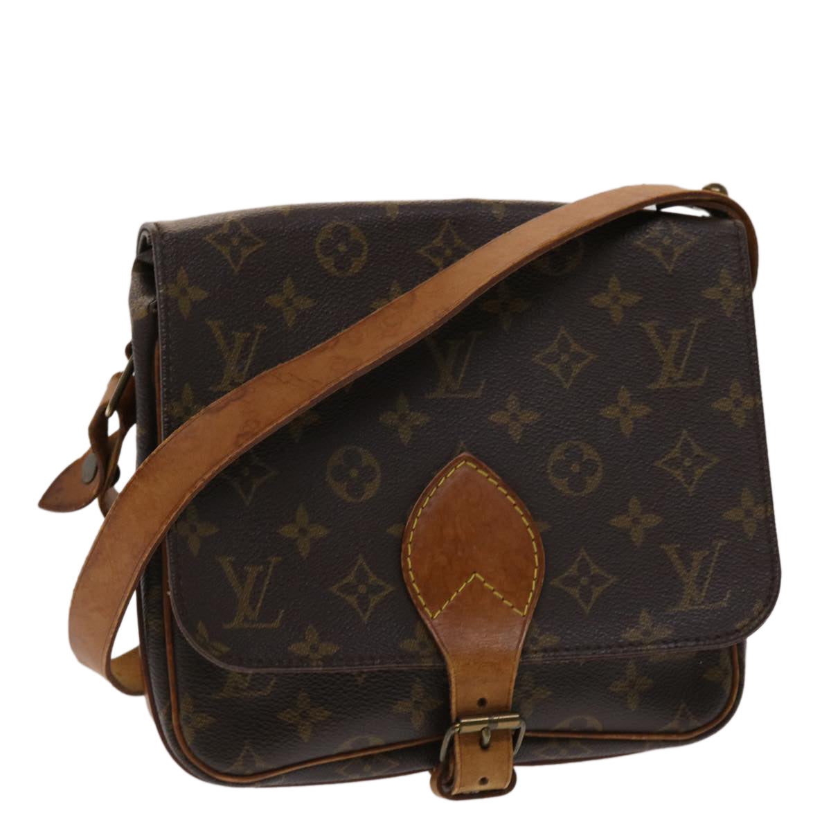 LOUIS VUITTON Monogram Cartouchiere MM Shoulder Bag LV rd5582