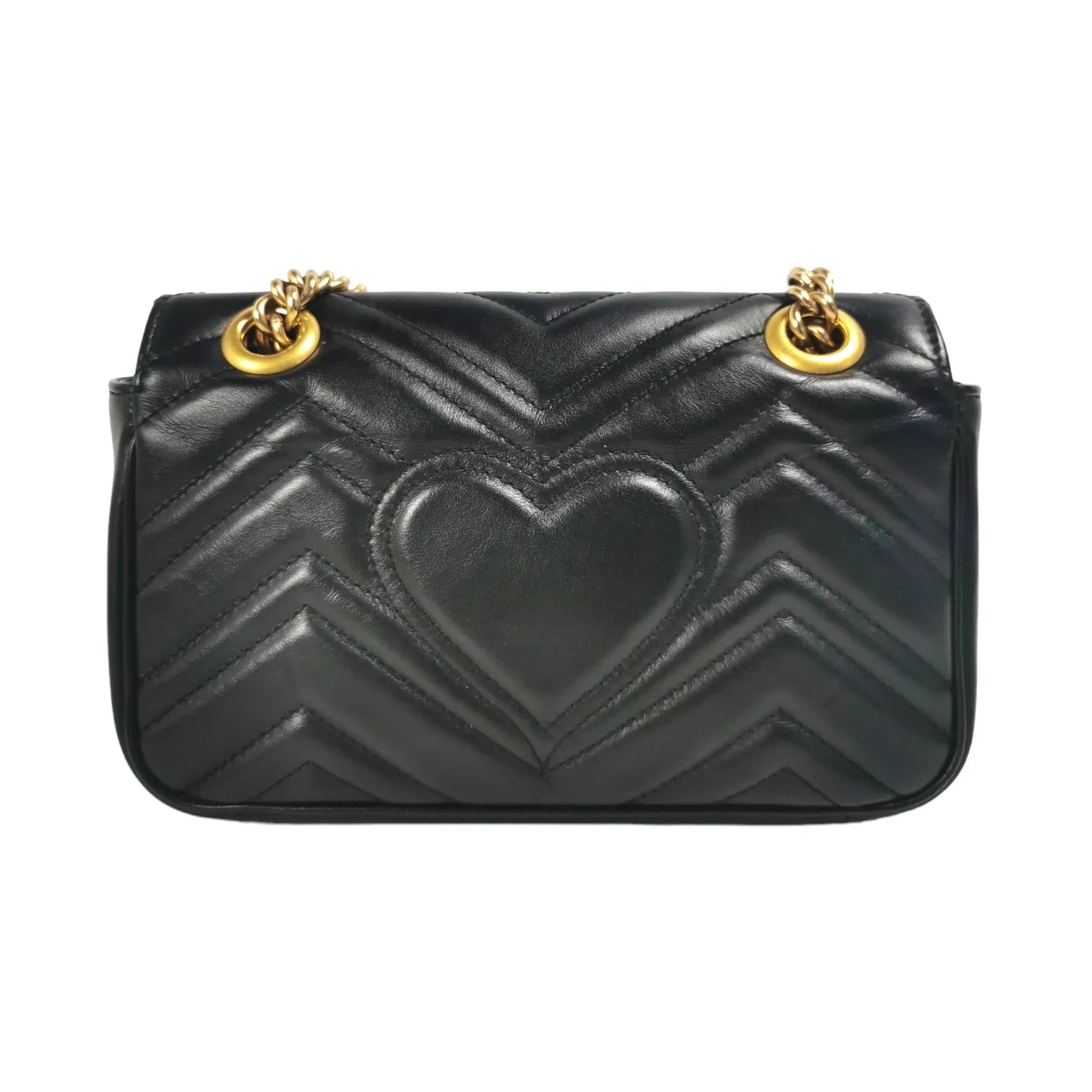 Gucci GG Marmont Black Leather Quilted Crossbody Style 2