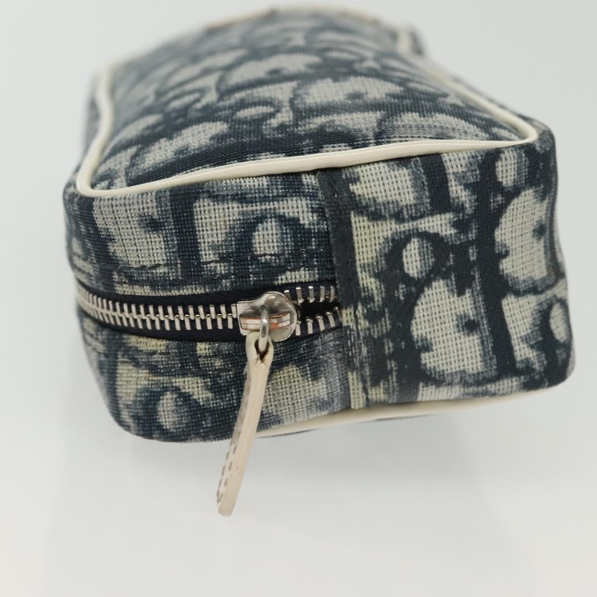 Christian Dior Trotter Pouch Diorissimo Canvas Navy Canvas Clutche & Pouche Bag
