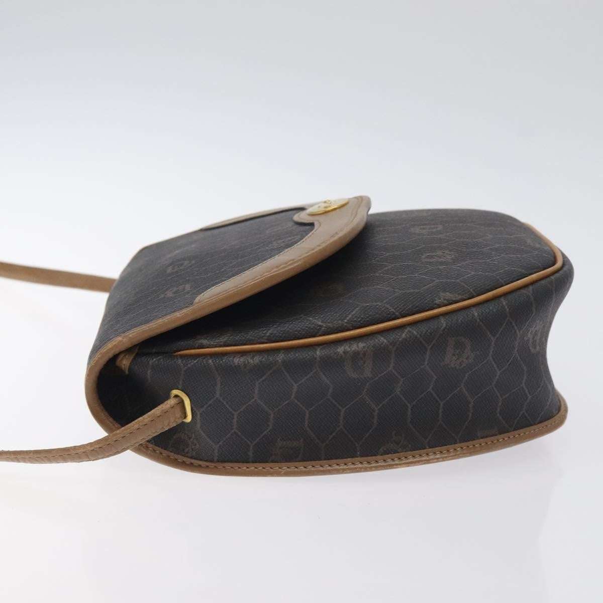 Christian Dior Honeycomb Shoulder Bag Canvas Black Canvas Bag