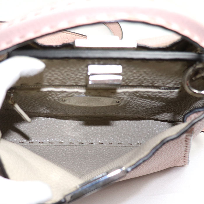 Fendi Step Out Small Canvas Leather Bag