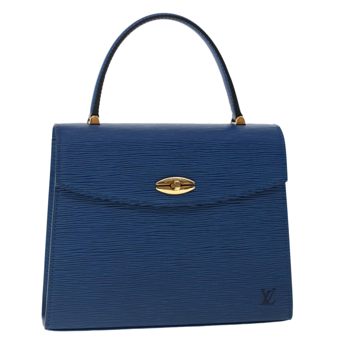 LOUIS VUITTON Epi Malesherbes Hand Bag Blue LV Auth tb794