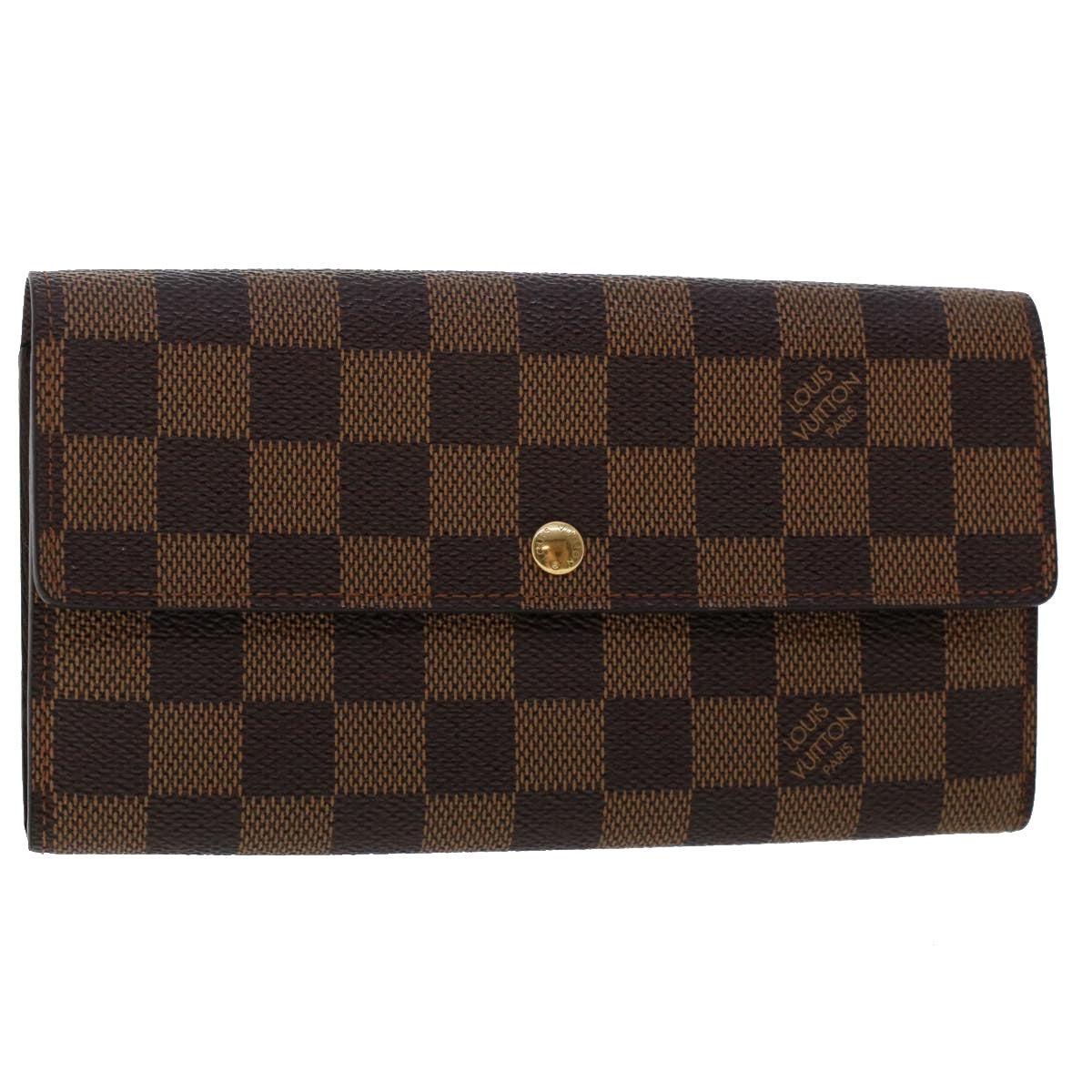 LOUIS VUITTON Damier Ebene Pochette Porte Monnaie Credit LV Auth tb814 Clutch