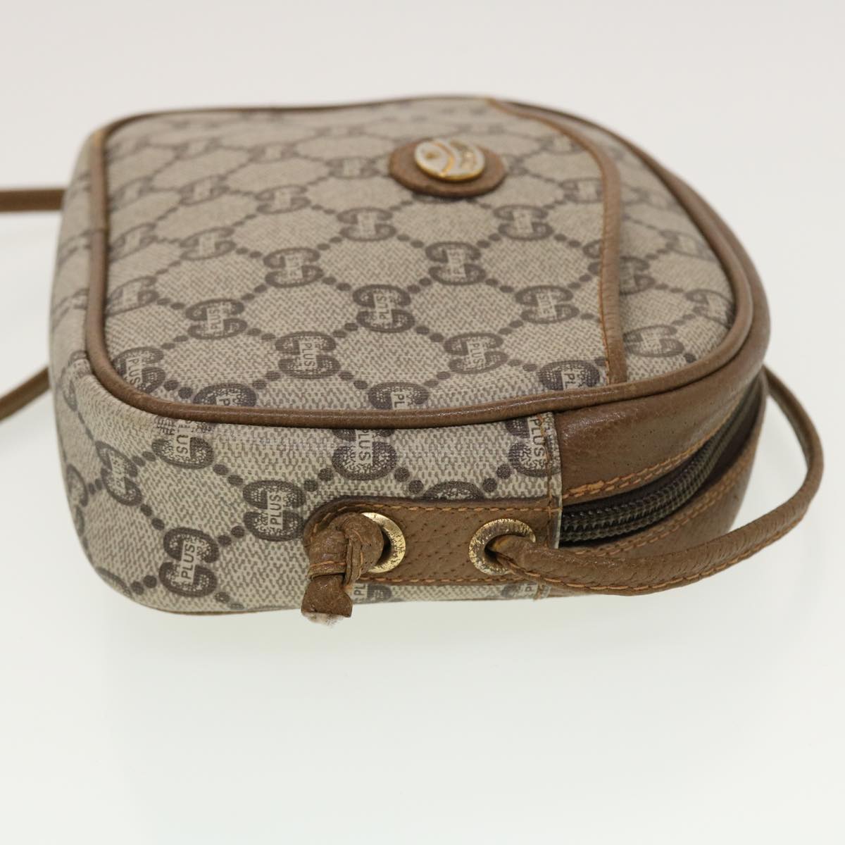 Gucci Leather Canvas Shoulder Bag