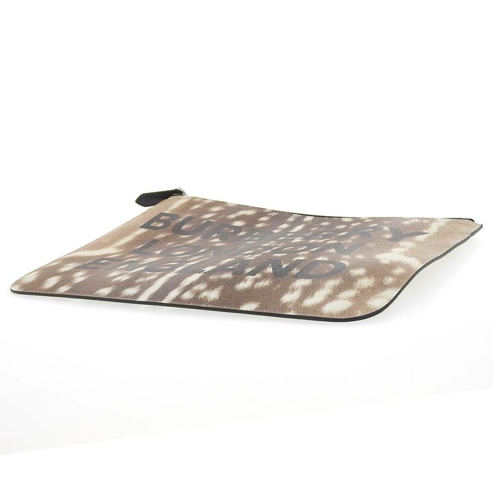 Burberry London Leopard Clutch Bag Brown