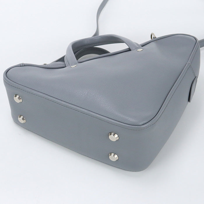 BALENCIAGA 476975 triangle duffel 2way Handbag Shoulderbag Calfskin Gray Women