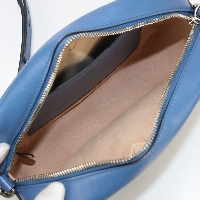 GUCCI 447632 GG Marmont Small camera bag Shoulder Bag leather blue Women