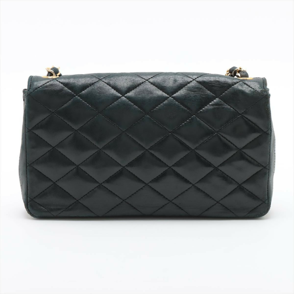 Chanel Black Navy Lambskin Big Coco Matelasse Flap Shoulder Bag