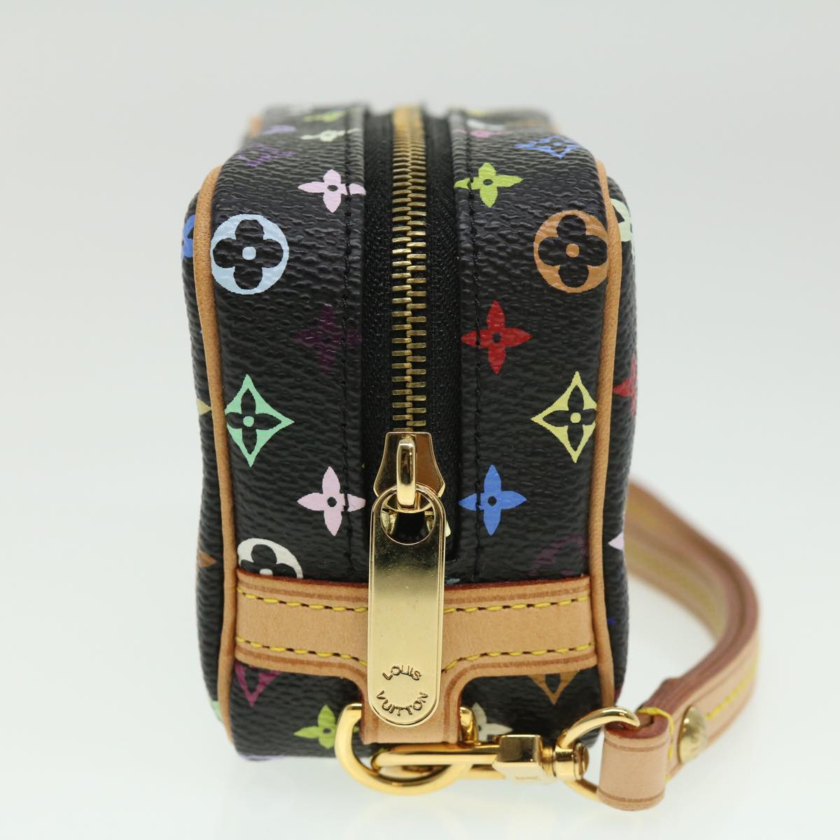 LOUIS VUITTON Monogram Multicolor Trousse Wapity Pouch Black M58034 Auth yk5142A