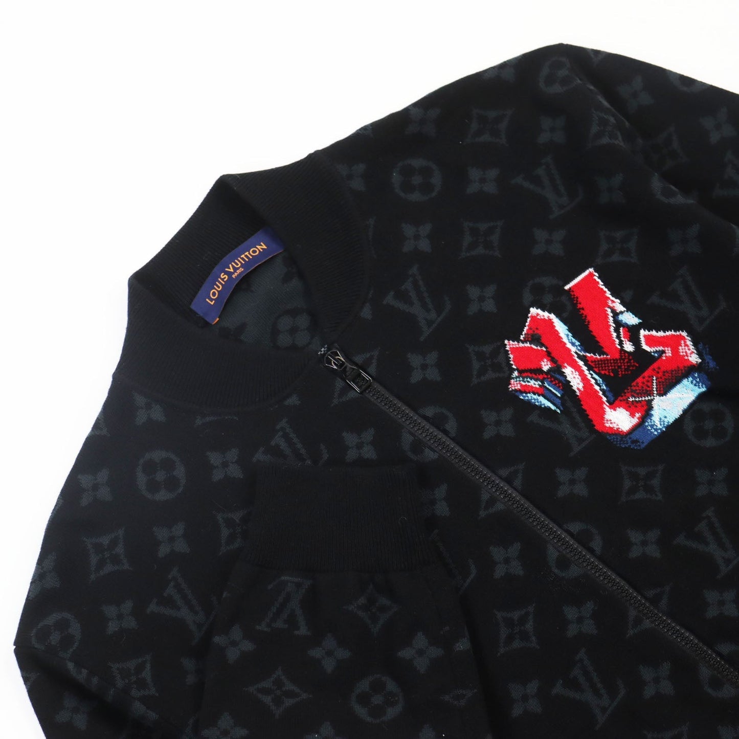 LOUIS VUITTON Blouson Main: 100% cotton black LV Graffiti Zip Blouson mens M